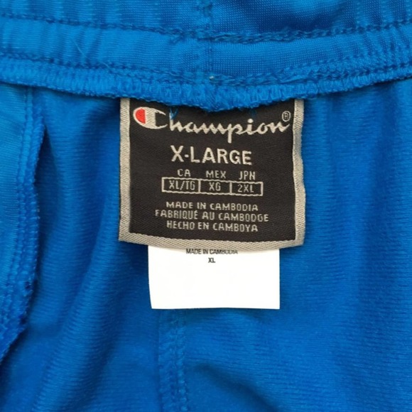 NWT CHAMPION Track Pant Joggers Vintage styling Pockets RARE Blue Orange SZ XL - Picture 6 of 7